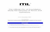 The Official ITIL V3 Foundation Study-Aid Glossary of Terms