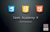Geek Academy II :: Frontend Engineering