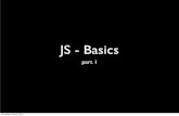 Javascript Basics - part 1