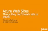 Azure Web SItes - Things they don't teach kids in school - Multi-Mania