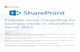 Evaluating Social Computing Features in SharePoint 2013 - Atidan