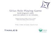 Sirius Role Playing Game  - Build diagram, table and tree editors in 20 minutes