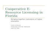 Cooperative E Resource Licensing In Florida