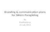 Branding & communication plans for sikkim paragliding