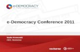 [2011] Opening of the e-Democracy Conference 2011 - Vasko Kronevski