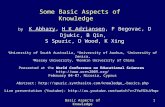 Some Basic Aspects of Knowledge
