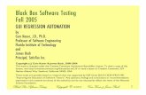 Black Box Software Testing Fall 2005