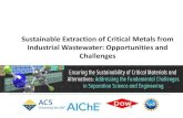 ACS Symposium: Sustainable Extraction of Critical Metals from Saline Water and Industrial Wastewater - Challenges & Opportunities