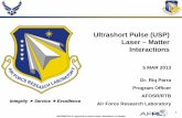 Parra - Ultrashort Pulse (USP) Laser -- Matter Interactions - Spring Review 2013