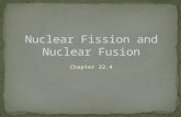Chapter 22.4 : Nuclear Fission and Nuclear Fusion
