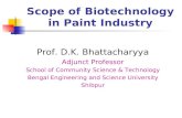 T 1   scope for biotechnology in paint industry - dr. d.k. bhattacharyya