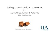 Using construction grammar in conversational systems