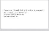 Summary Models for Routing Keywords to Linked Data Sources