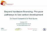 Beyond hardware financing: Pro-poor pathways to low carbon development