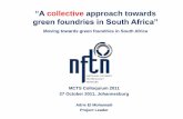 NFTN - collective approach towards green foundries in South Africa