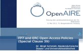 OpenAIRE at Regional meeting of EU offices, May 2011, Freiberg, Germany