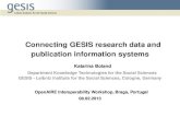 Connecting GESIS research data and publication information systems – Katarina Boland