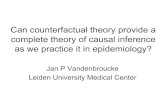 weon preconference 2013 vandenbroucke counterfactual theory causality epidemiology