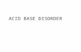Acid base disorder