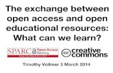 The exchange between open access and open educational resources: What can we learn?