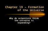 Chapter 19 – formation of the universe
