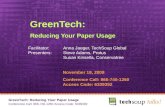 GreenTech: Reducing Your Paper Usage