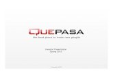 Quepasa (NYSE Amex: QPSA) Spring 2012 Conference Presentation