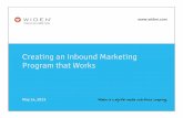 Inbound Marketing Case Study and Presentation from Widen