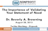 The Importance of Validating Your Statement of Need