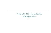 Role of hr in knowledge management final ppt