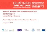 TCI 2013 How to link clusters and innovation in a border region