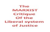 Marxist Critique of the Liberal Concept of Justice
