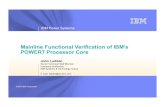 Mainline Functional Verification of IBM's POWER7 Processor Core