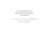An introduction to agile business analysis