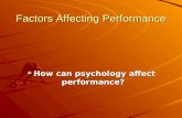 Core 2 Factors affecting performance psychology