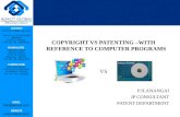 Copyright vs patenting –with reference to computer programs