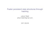 Faster persistent data structures through hashing