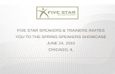 FIVE STAR SPEAKERS - Chicago Speakers Showcase