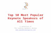 Top 10 most popular keynote speakers of all times