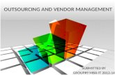 Outsourcing and Vendor management