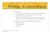 The Agriculture Energy Enterprise Initiative: Preliminary thoughts