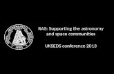 The Royal Astronomical Society: Engaging Space Scientists and Astronomers with Wider Society