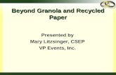 Beyond Granola And Recycled Paper