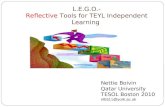 Making Young Learners Independent the LEGO method