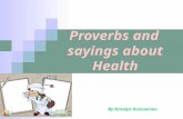 Proverbs and sayings about health (слайды)