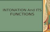 INTONATION AND ITS FUNCTIONS