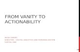 From vanity to actionability