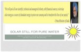 Solar still for pure water