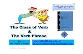 The class of verb & verb phrases, presentation 7