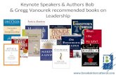 Keynote Speakers & Authors Bob  & Gregg Vanourek recommended books on Leadership